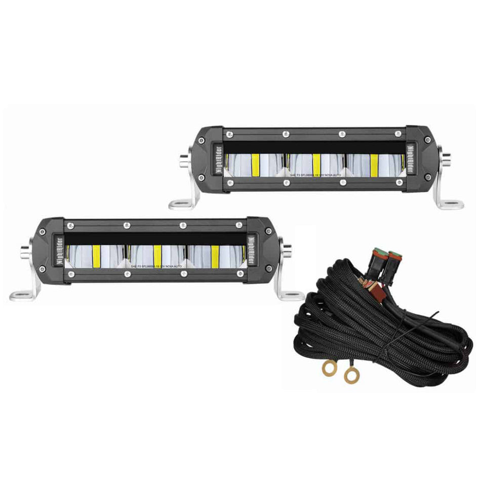Yellow Fog Beam 6" SAE/DOT Fog Light Bar Kit - NSF02Y